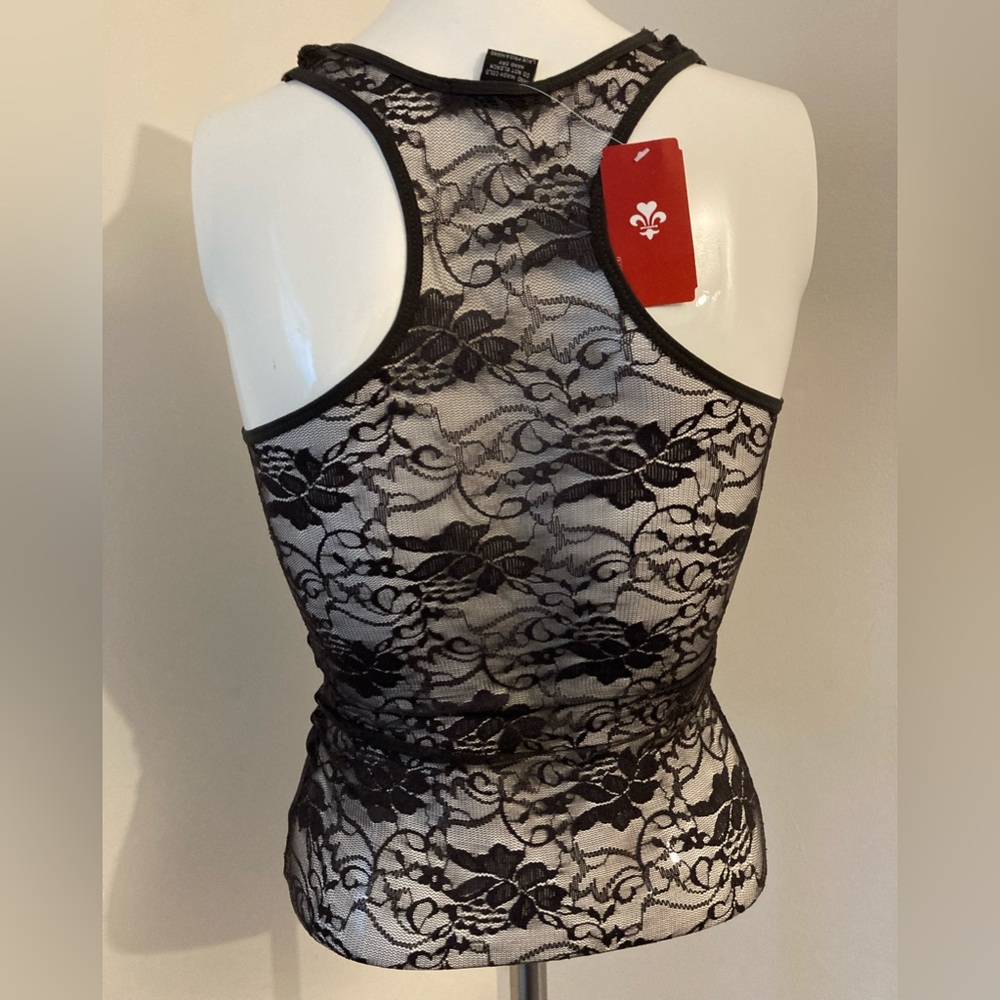 Stretchy / Lacey Racerback Tank Top - Picture 2 of 5